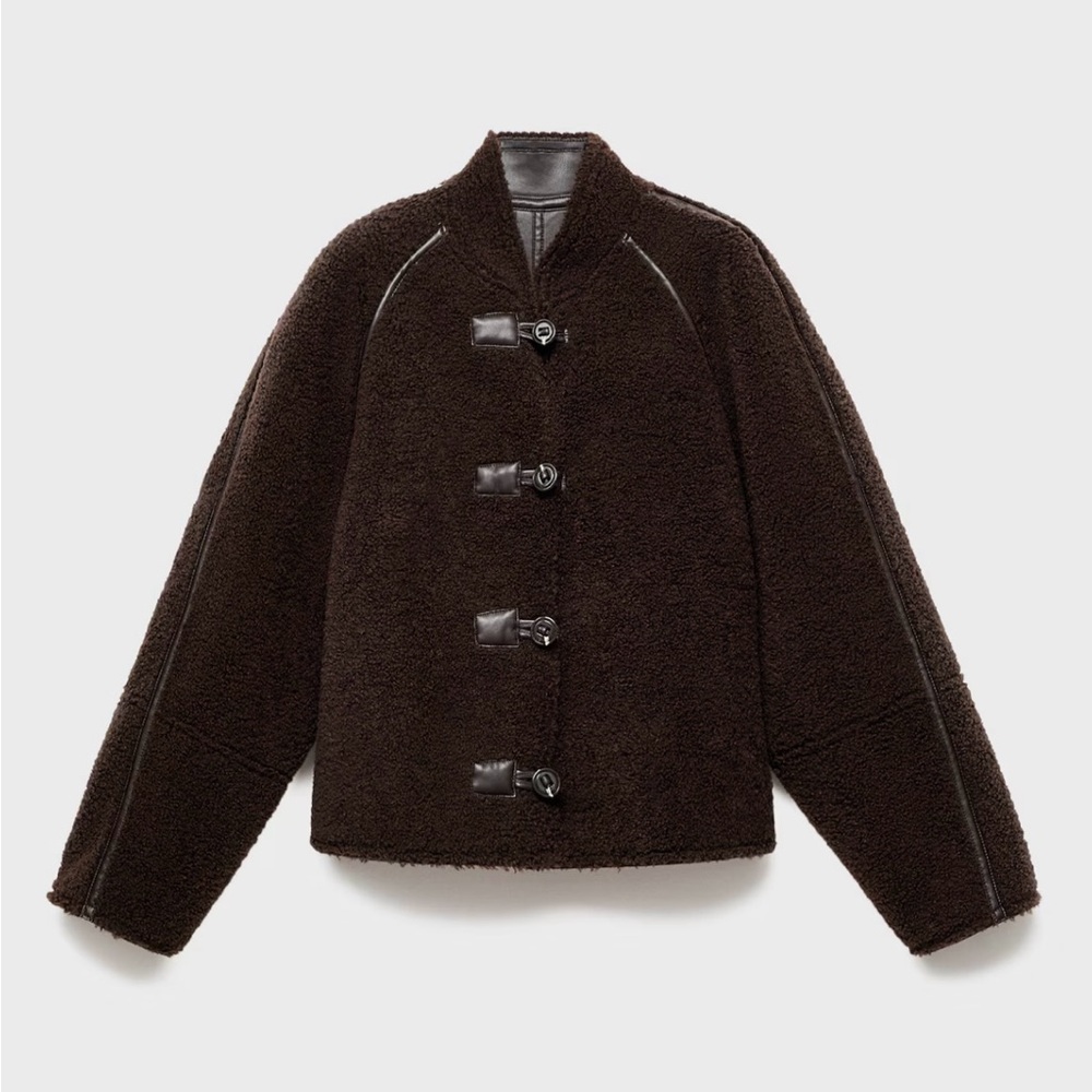 Mango Reversible Shearling Jacket NWT - image 2